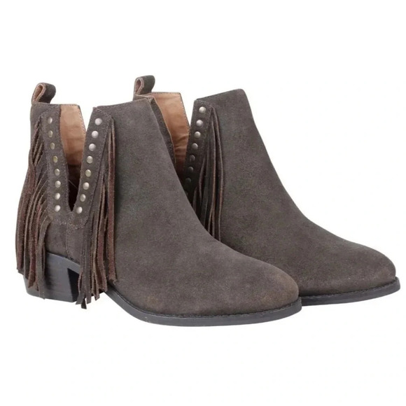 NWT Myra Boho Western Leather Tassel Booties 10 - Picture 5 of 7